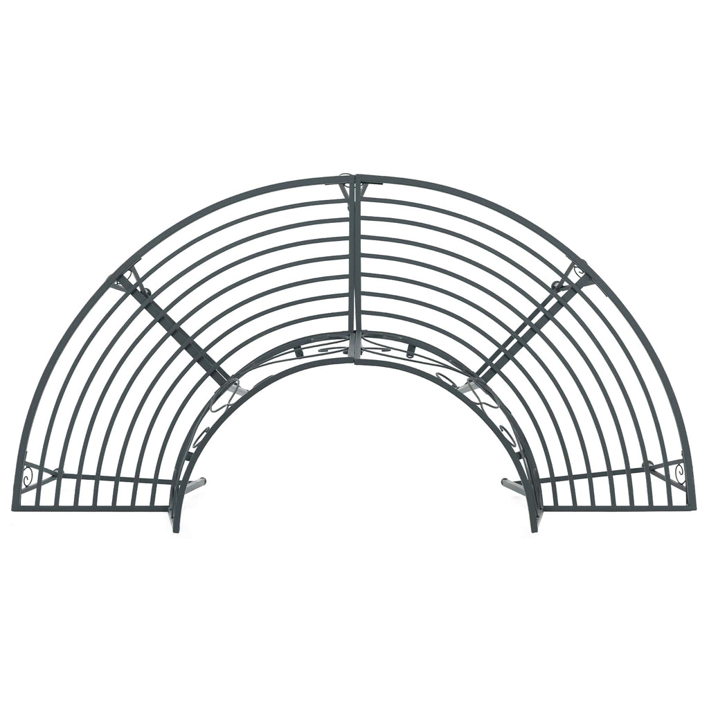 vidaXL Ławka Drzewna 4-Liczba miejsc 160 x 80 x 89 cm Stal
