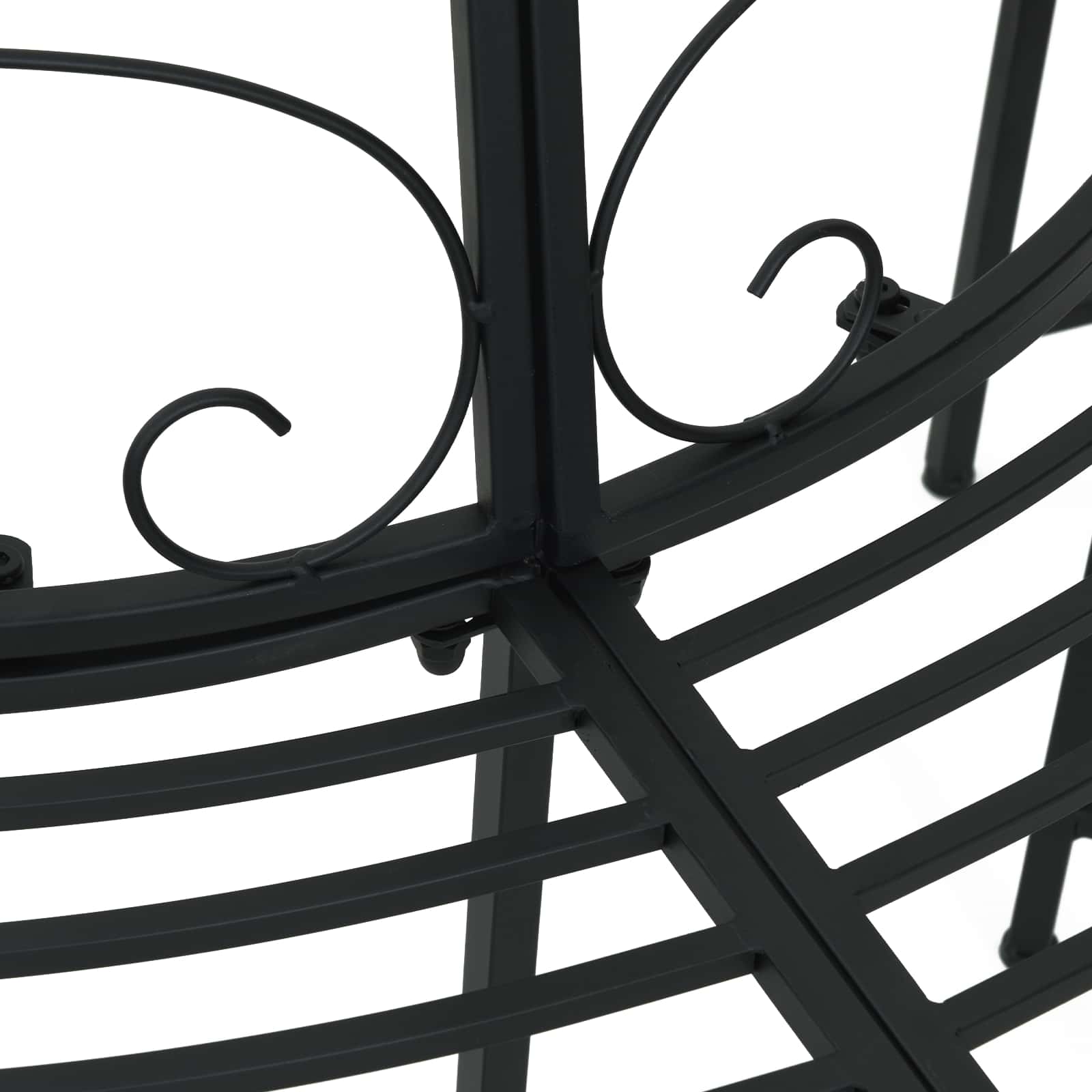 vidaXL Ławka Drzewna 4-Liczba miejsc 160 x 80 x 89 cm Stal Czarny