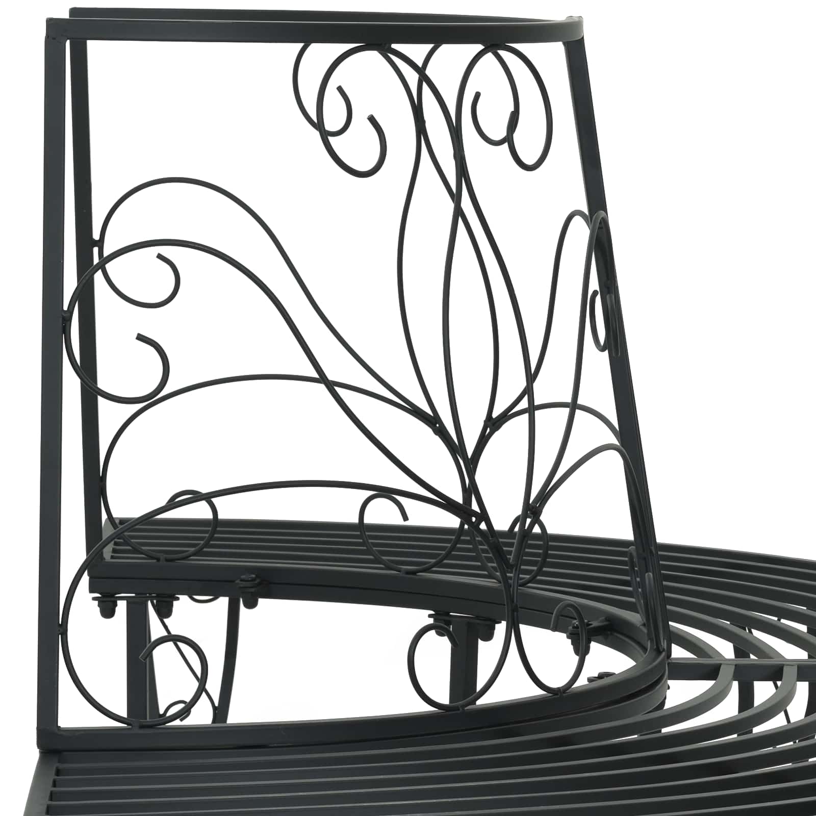 vidaXL Ławka Drzewna 4-Liczba miejsc 160 x 80 x 89 cm Stal Czarny