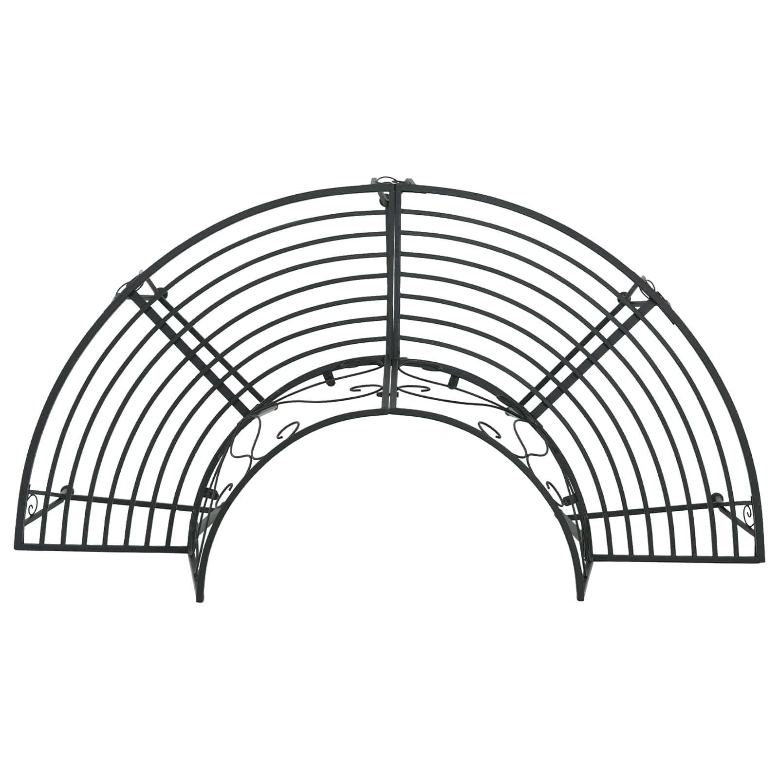 vidaXL Ławka Drzewna 4-Liczba miejsc 160 x 80 x 89 cm Stal Czarny