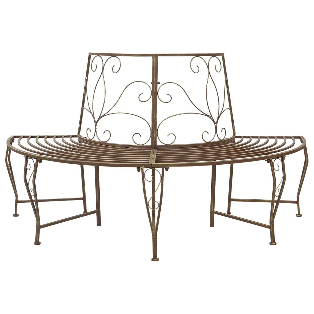 vidaXL Ławka Drzewna 4-Liczba miejsc 160 x 80 x 89 cm Stal