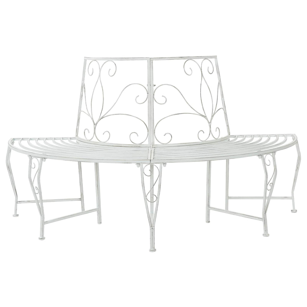 vidaXL Ławka Drzewna 4-Liczba miejsc 160 x 80 x 89 cm Stal