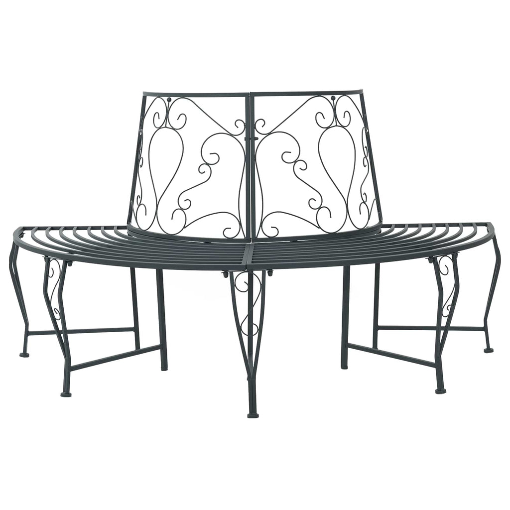 vidaXL Ławka Drzewna 4-Liczba miejsc 160 x 80 x 89 cm Stal