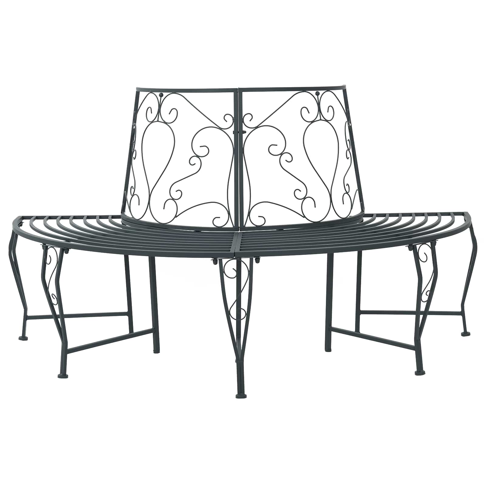 vidaXL Ławka Drzewna 4-Liczba miejsc 160 x 80 x 89 cm Stal