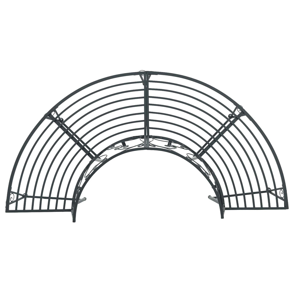 vidaXL Ławka Drzewna 4-Liczba miejsc 160 x 80 x 89 cm Stal