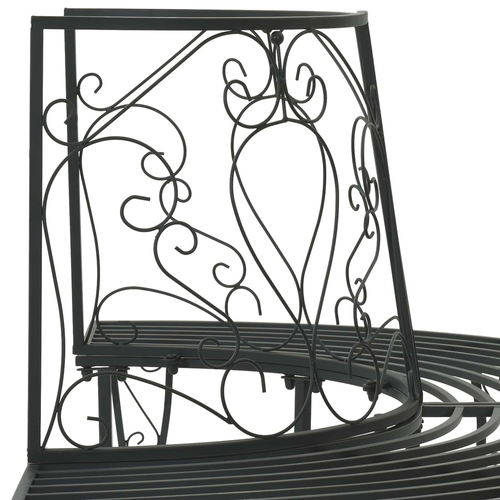 vidaXL Ławka Drzewna 4-Liczba miejsc 160 x 80 x 89 cm Stal Czarny