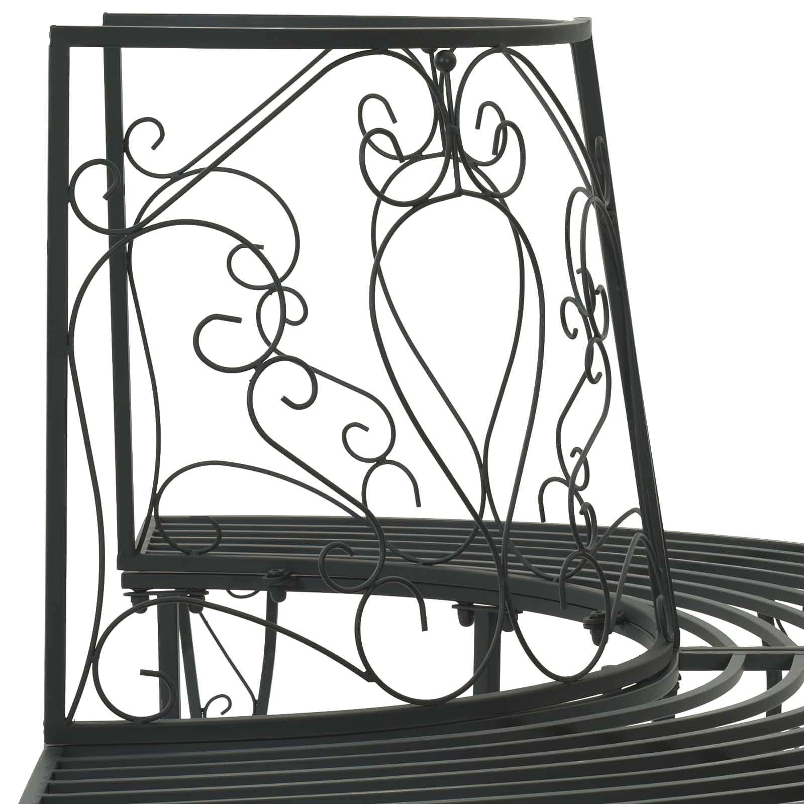 vidaXL Ławka Drzewna 4-Liczba miejsc 160 x 80 x 89 cm Stal Czarny