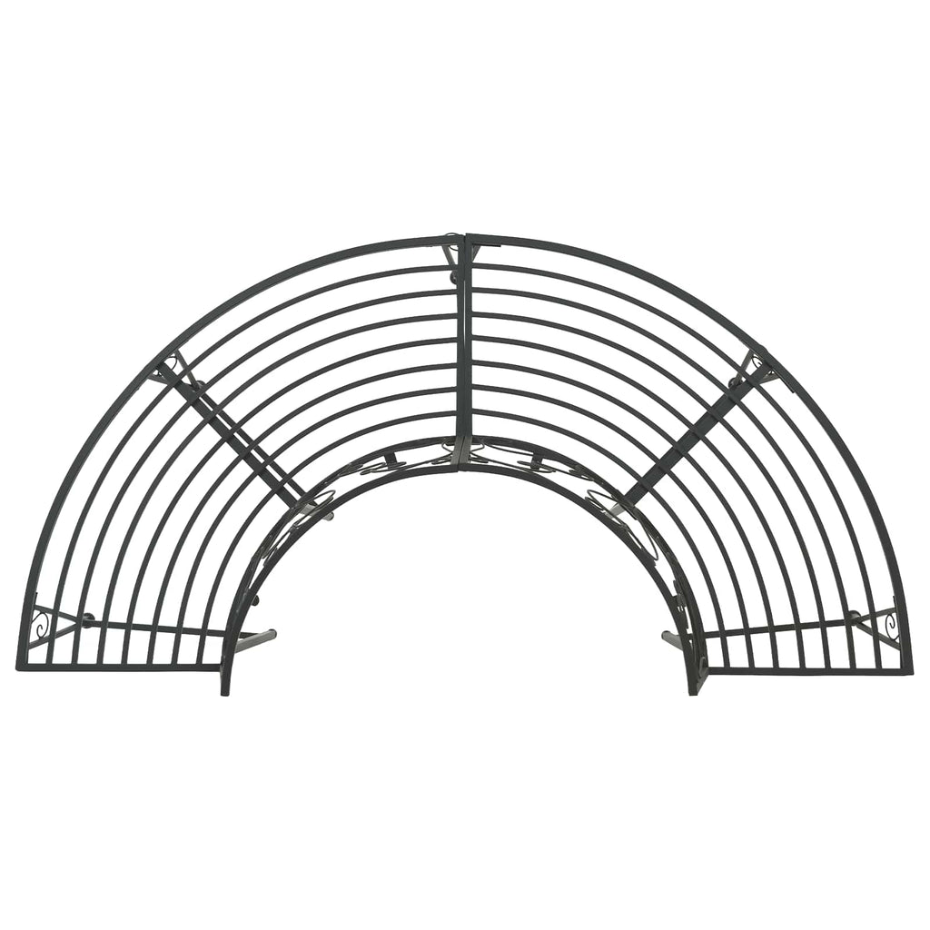 vidaXL Ławka Drzewna 4-Liczba miejsc 160 x 80 x 89 cm Stal Czarny