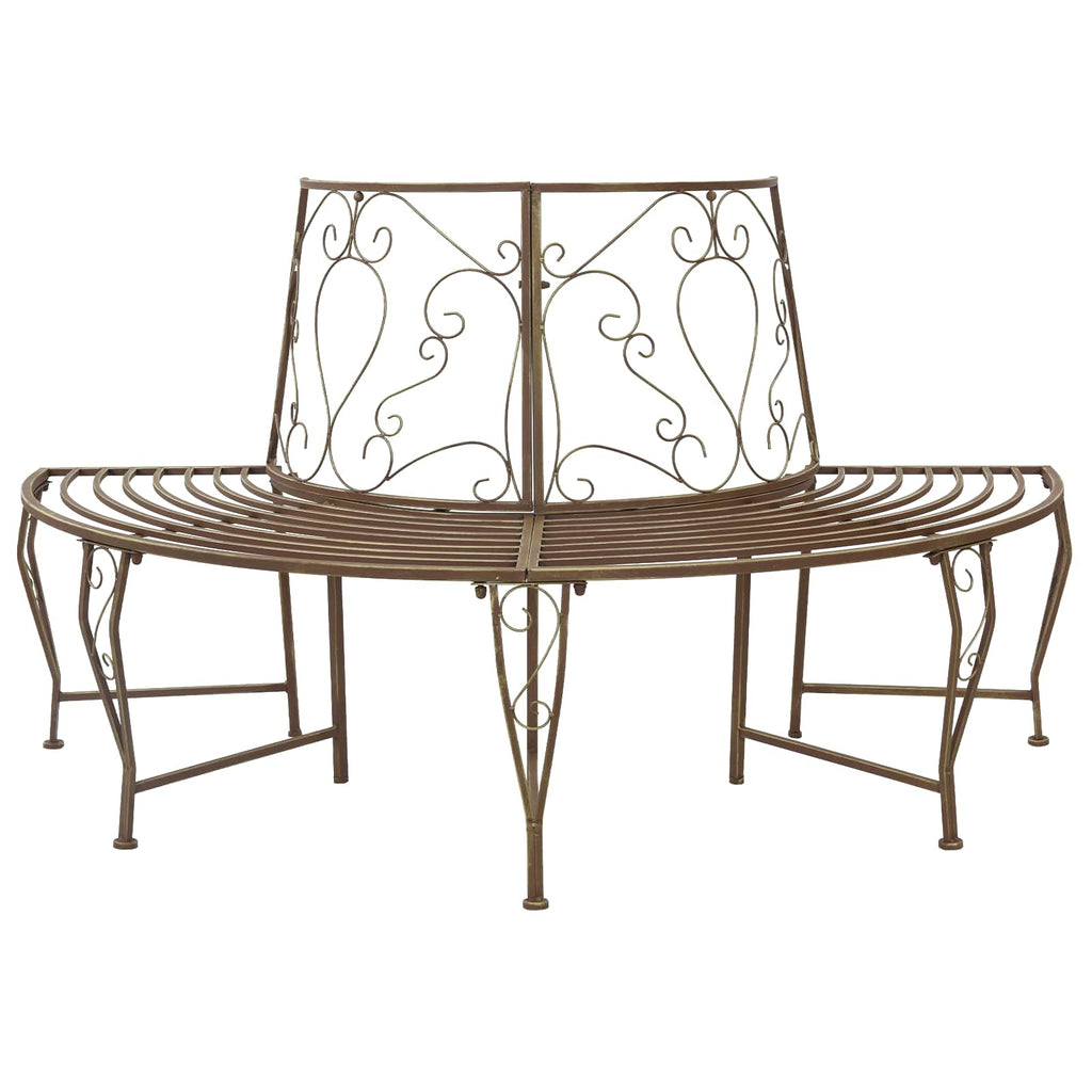 vidaXL Ławka Drzewna 4-Liczba miejsc 160 x 80 x 89 cm Stal