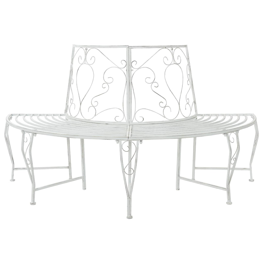 vidaXL Ławka Drzewna 4-Liczba miejsc 160 x 80 x 89 cm Stal