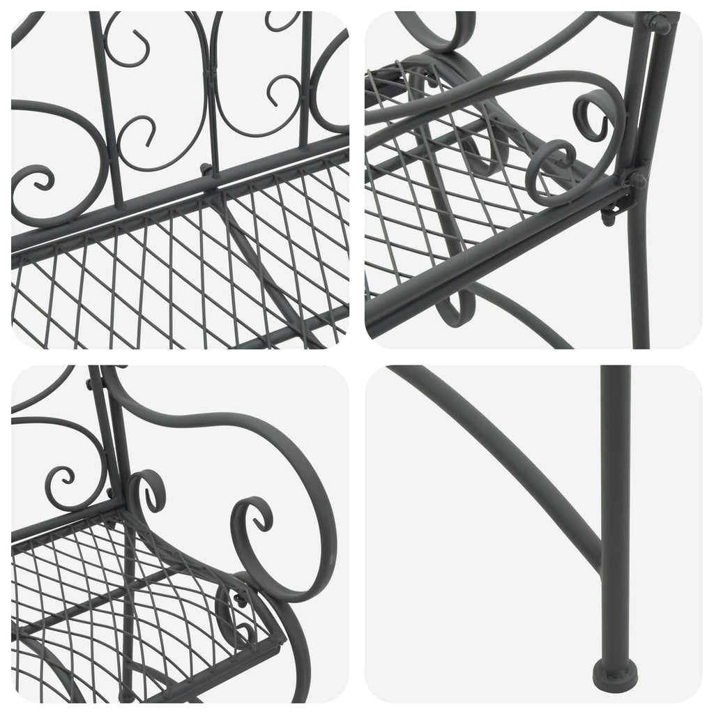vidaXL Ławka ogrodowa 2-Liczba miejsc 114 x 56,5 x 90 cm Stal