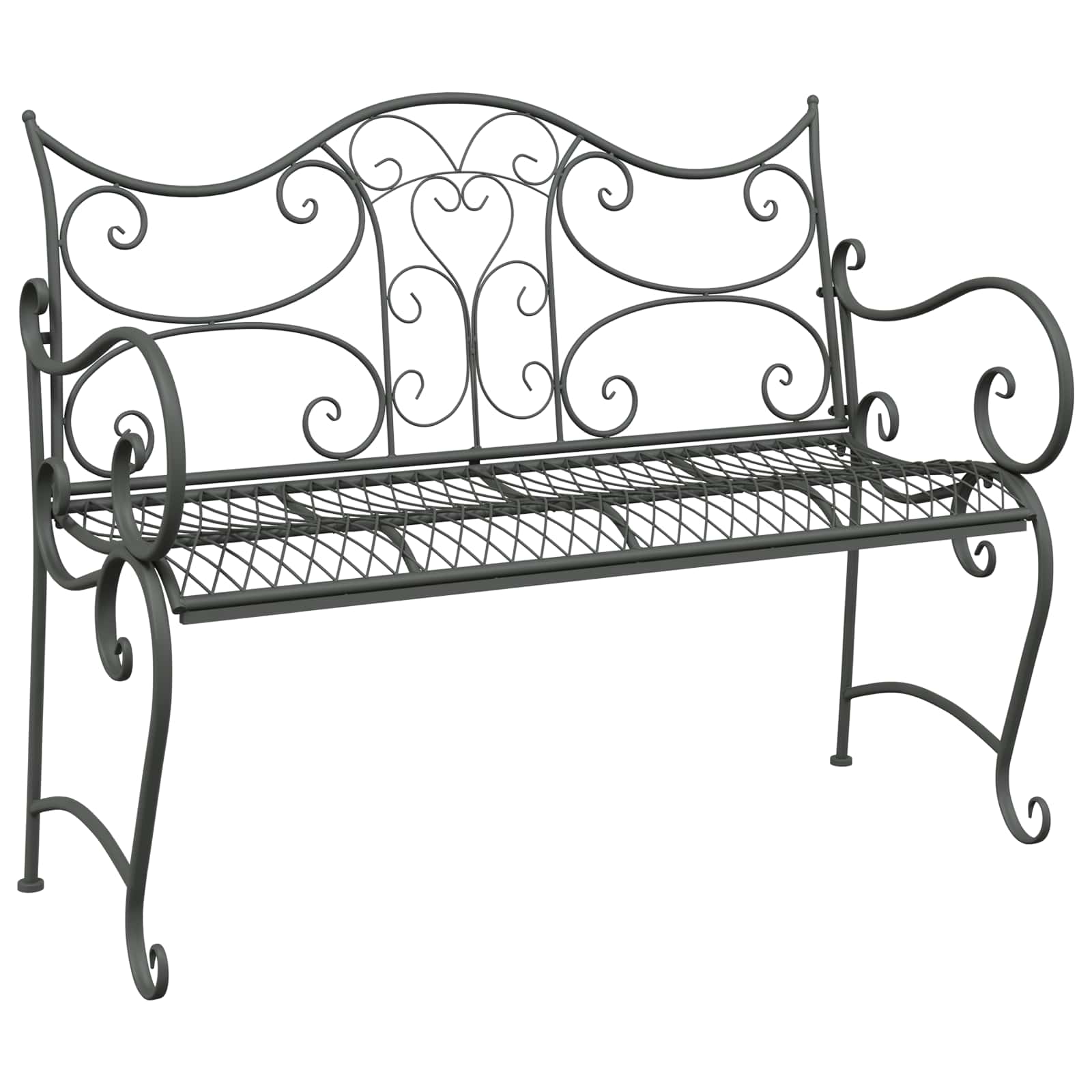vidaXL Ławka ogrodowa 2-Liczba miejsc 114 x 56,5 x 90 cm Stal