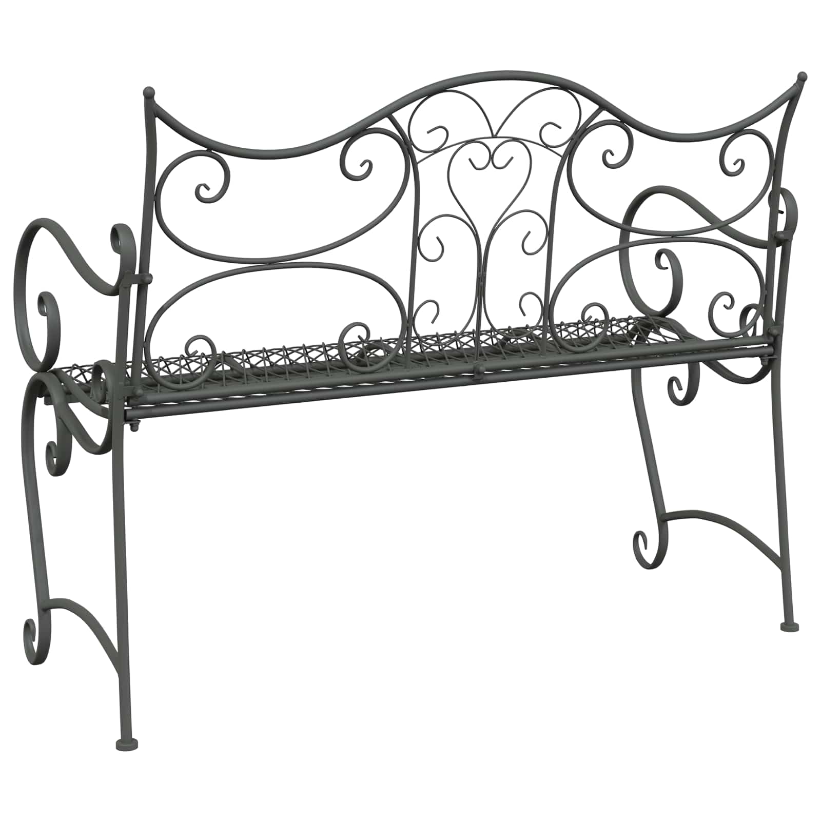 vidaXL Ławka ogrodowa 2-Liczba miejsc 114 x 56,5 x 90 cm Stal