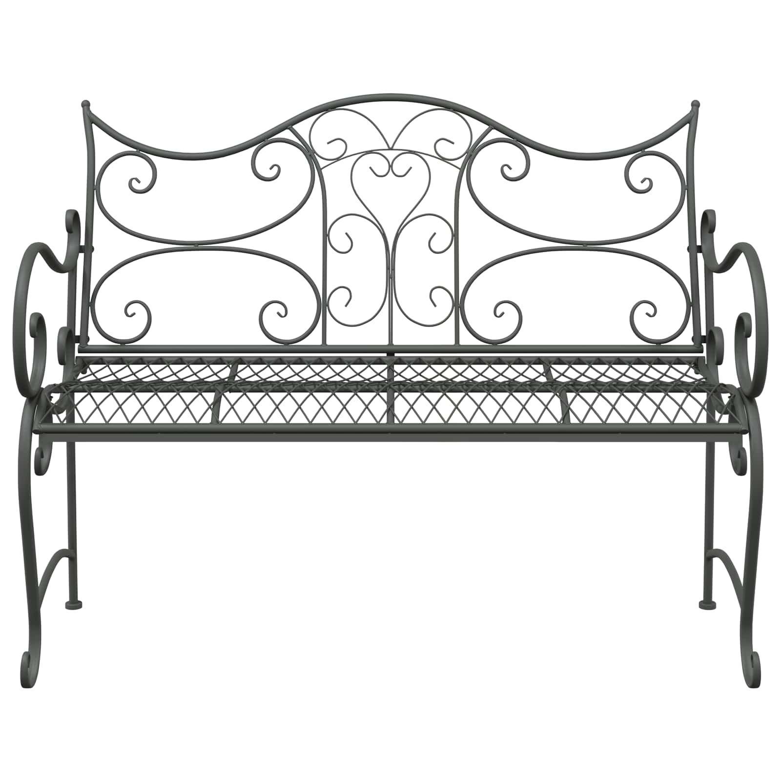 vidaXL Ławka ogrodowa 2-Liczba miejsc 114 x 56,5 x 90 cm Stal