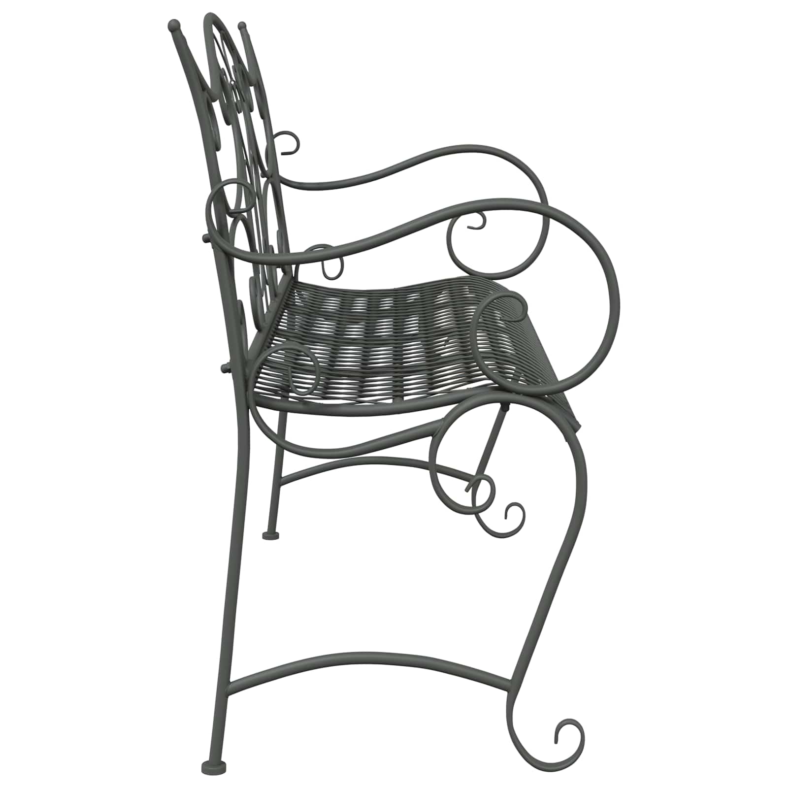 vidaXL Ławka ogrodowa 2-Liczba miejsc 114 x 56,5 x 90 cm Stal
