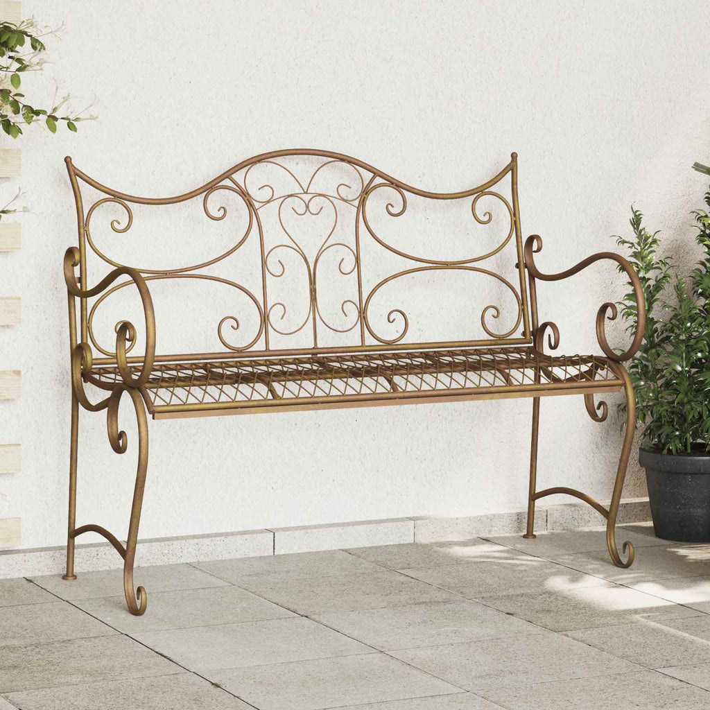 vidaXL Ławka ogrodowa 2-Liczba miejsc 114 x 56,5 x 90 cm Stal