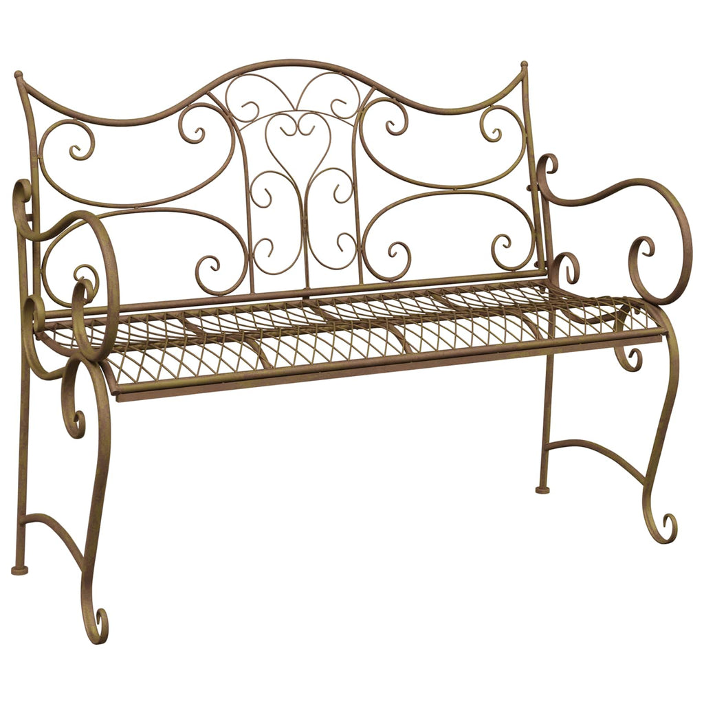 vidaXL Ławka ogrodowa 2-Liczba miejsc 114 x 56,5 x 90 cm Stal