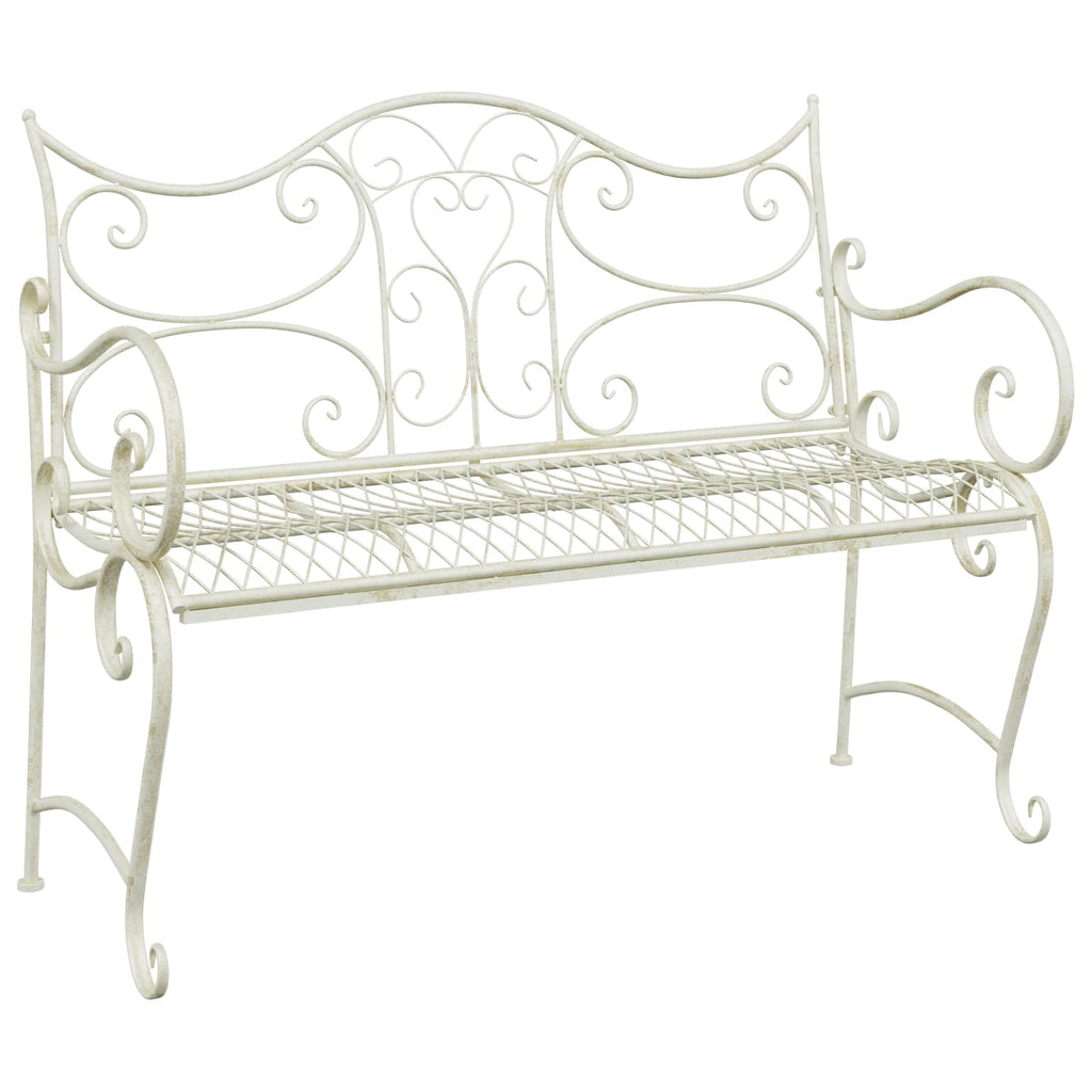 vidaXL Ławka ogrodowa 2-Liczba miejsc 114 x 56,5 x 90 cm Stal