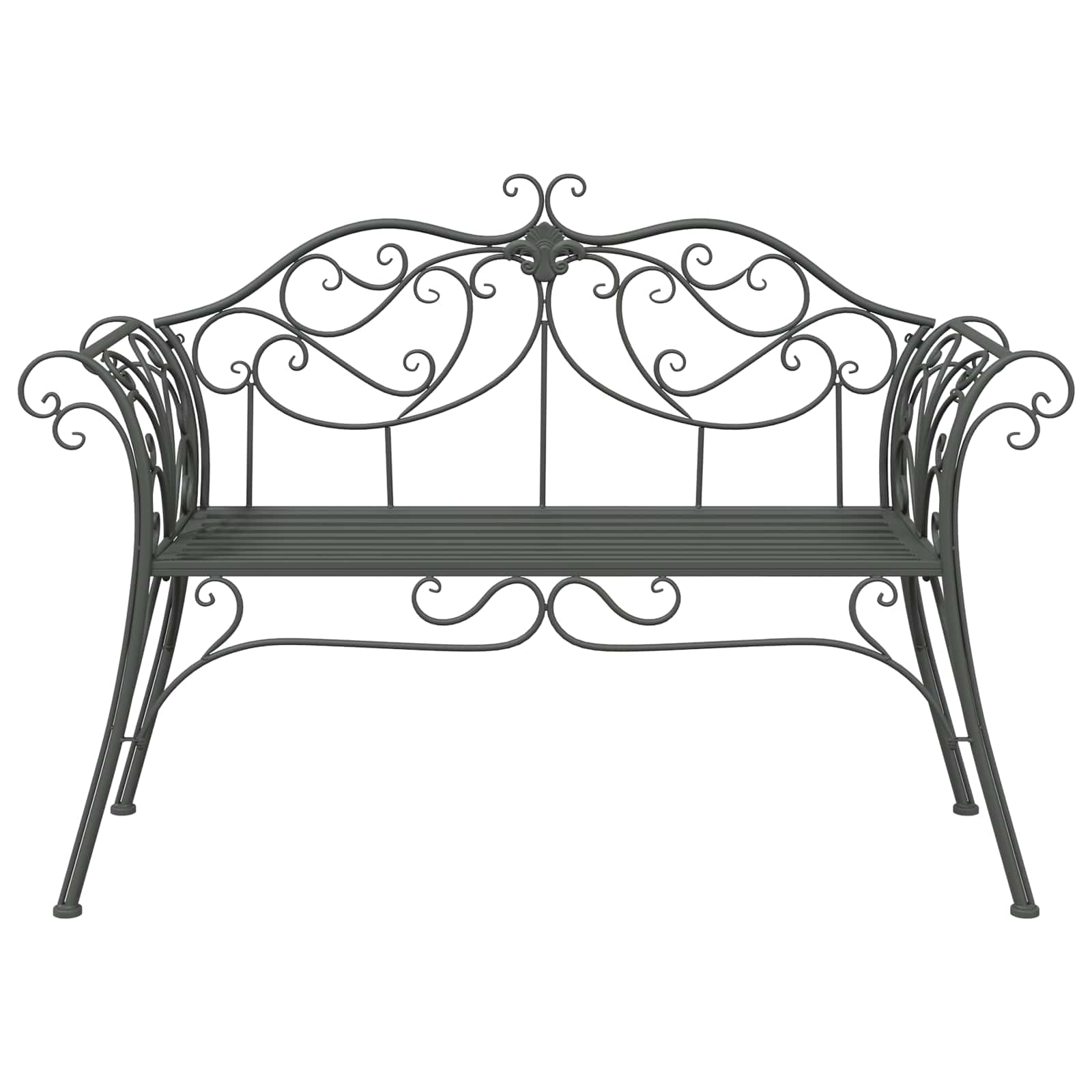 vidaXL Ławka ogrodowa 2-Liczba miejsc 130 x 47 x 90 cm Stal