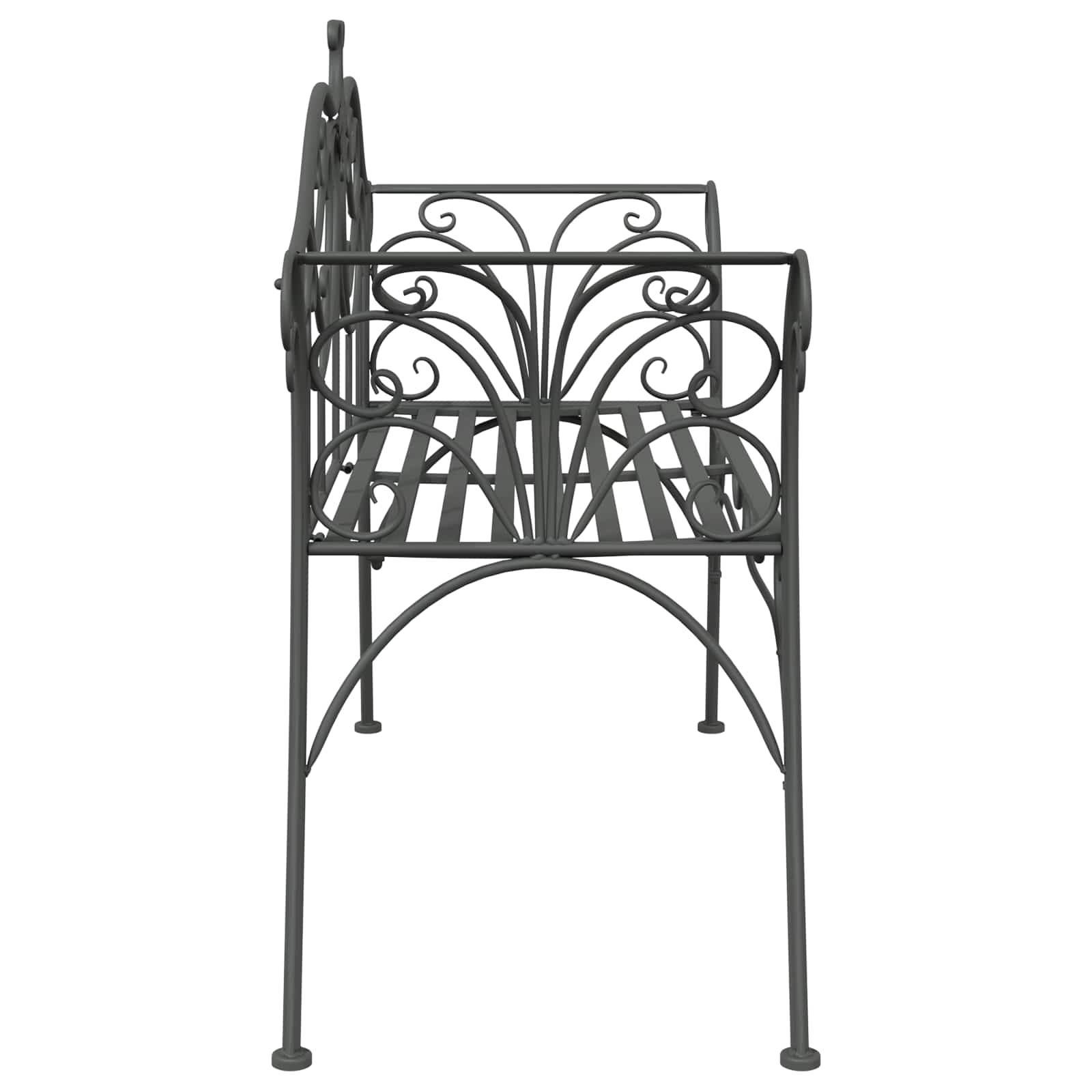 vidaXL Ławka ogrodowa 2-Liczba miejsc 130 x 47 x 90 cm Stal