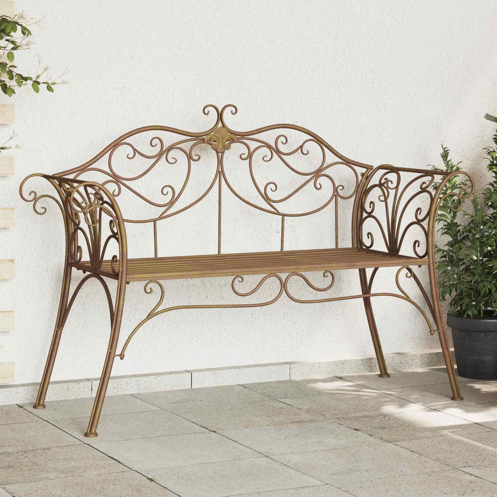 vidaXL Ławka ogrodowa 2-Liczba miejsc 130 x 47 x 90 cm Stal