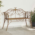 vidaXL Ławka ogrodowa 2-Liczba miejsc 130 x 47 x 90 cm Stal