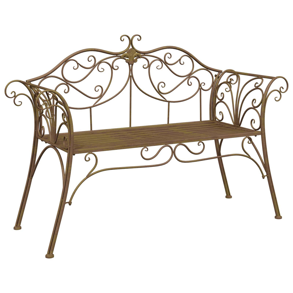 vidaXL Ławka ogrodowa 2-Liczba miejsc 130 x 47 x 90 cm Stal