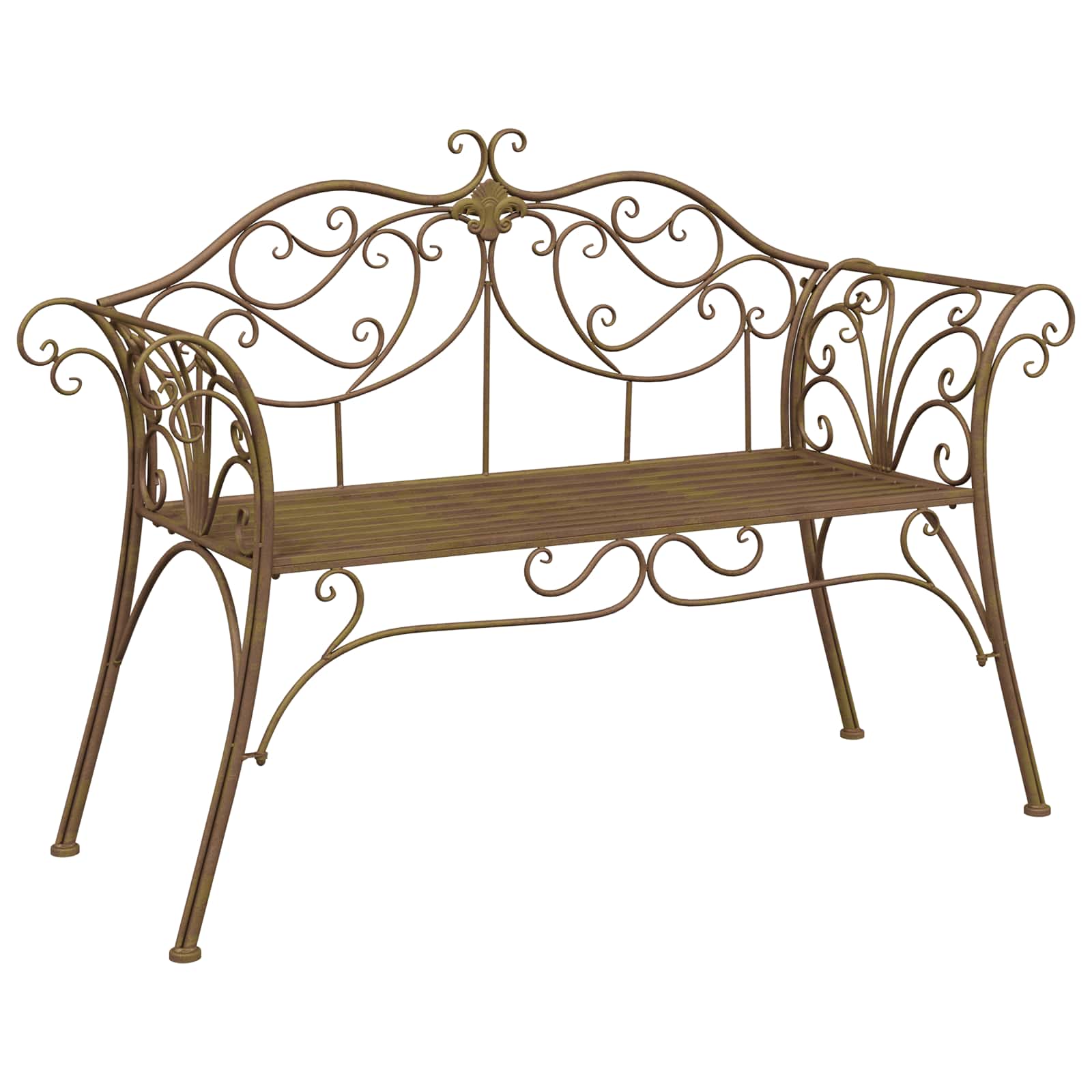 vidaXL Ławka ogrodowa 2-Liczba miejsc 130 x 47 x 90 cm Stal