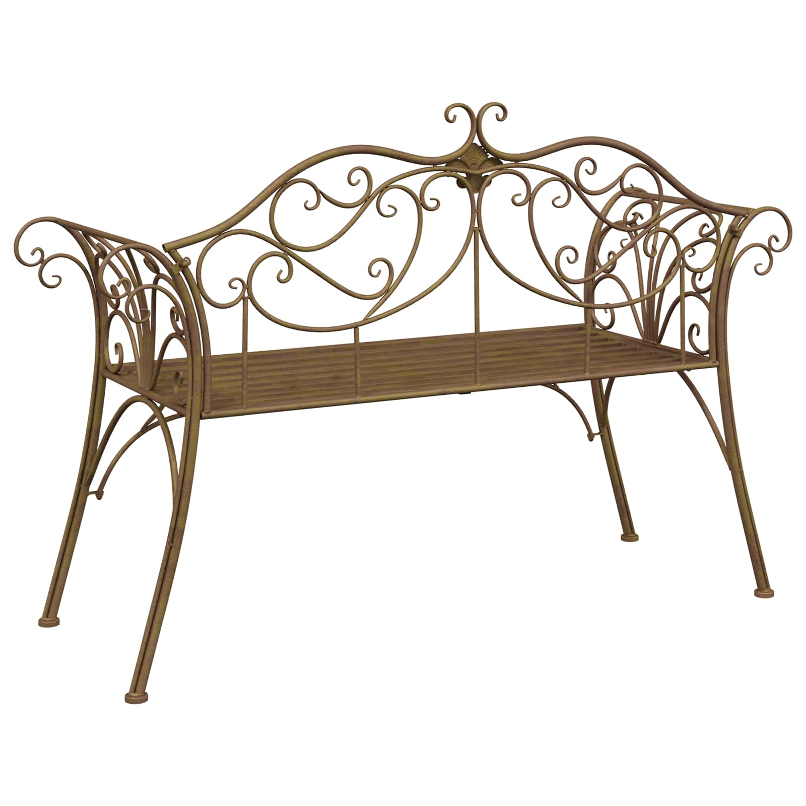 vidaXL Ławka ogrodowa 2-Liczba miejsc 130 x 47 x 90 cm Stal