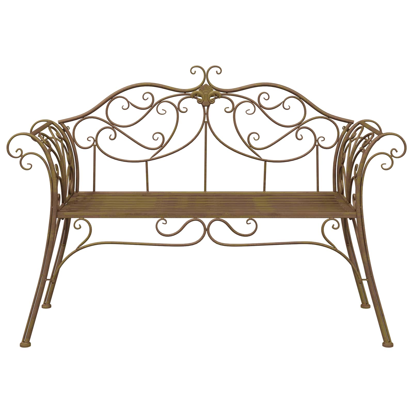 vidaXL Ławka ogrodowa 2-Liczba miejsc 130 x 47 x 90 cm Stal