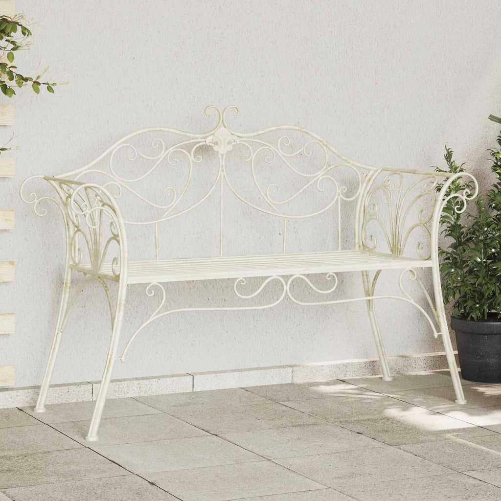 vidaXL Ławka ogrodowa 2-Liczba miejsc 130 x 47 x 90 cm Stal