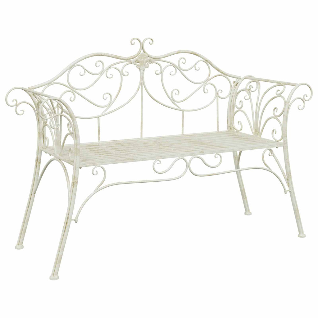 vidaXL Ławka ogrodowa 2-Liczba miejsc 130 x 47 x 90 cm Stal