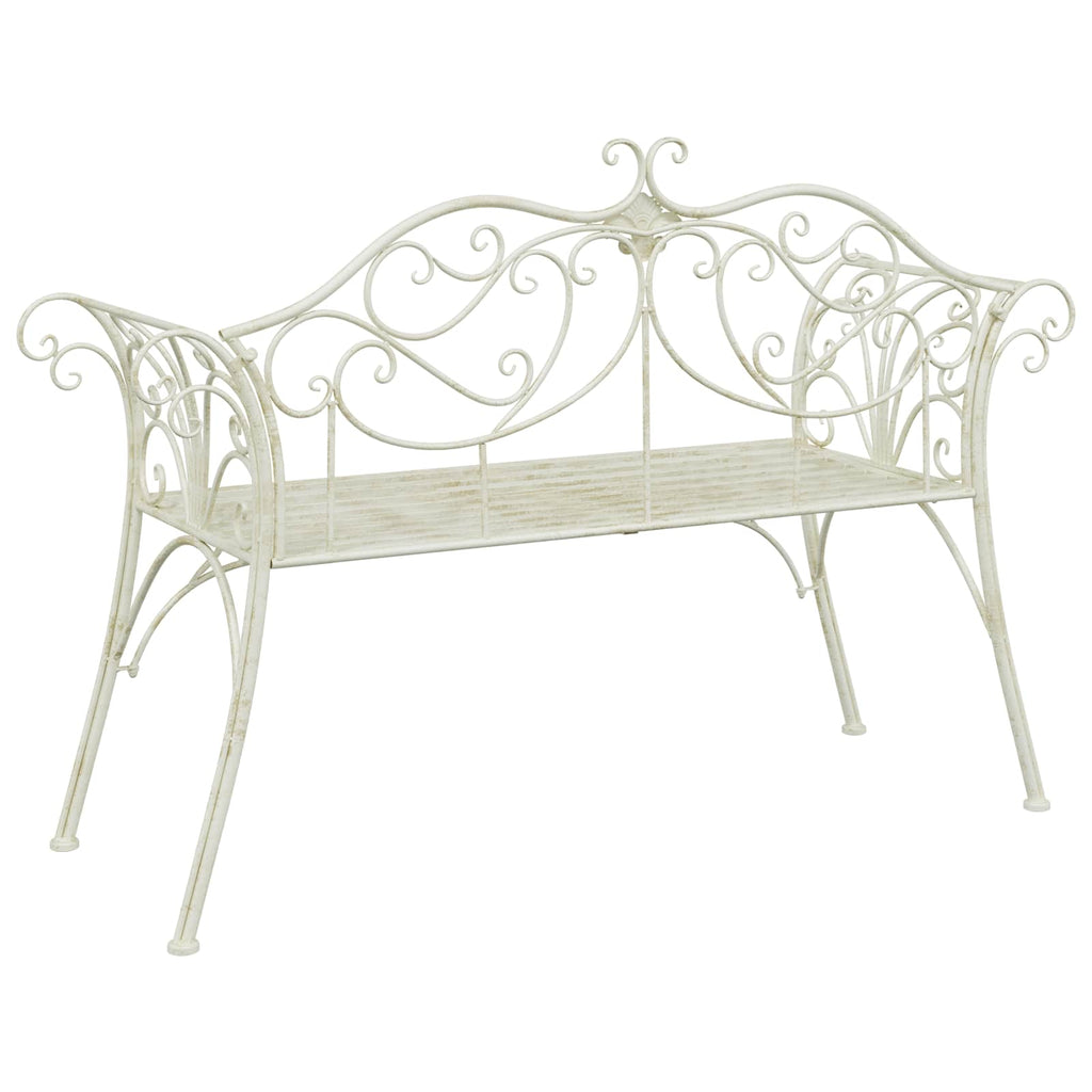 vidaXL Ławka ogrodowa 2-Liczba miejsc 130 x 47 x 90 cm Stal