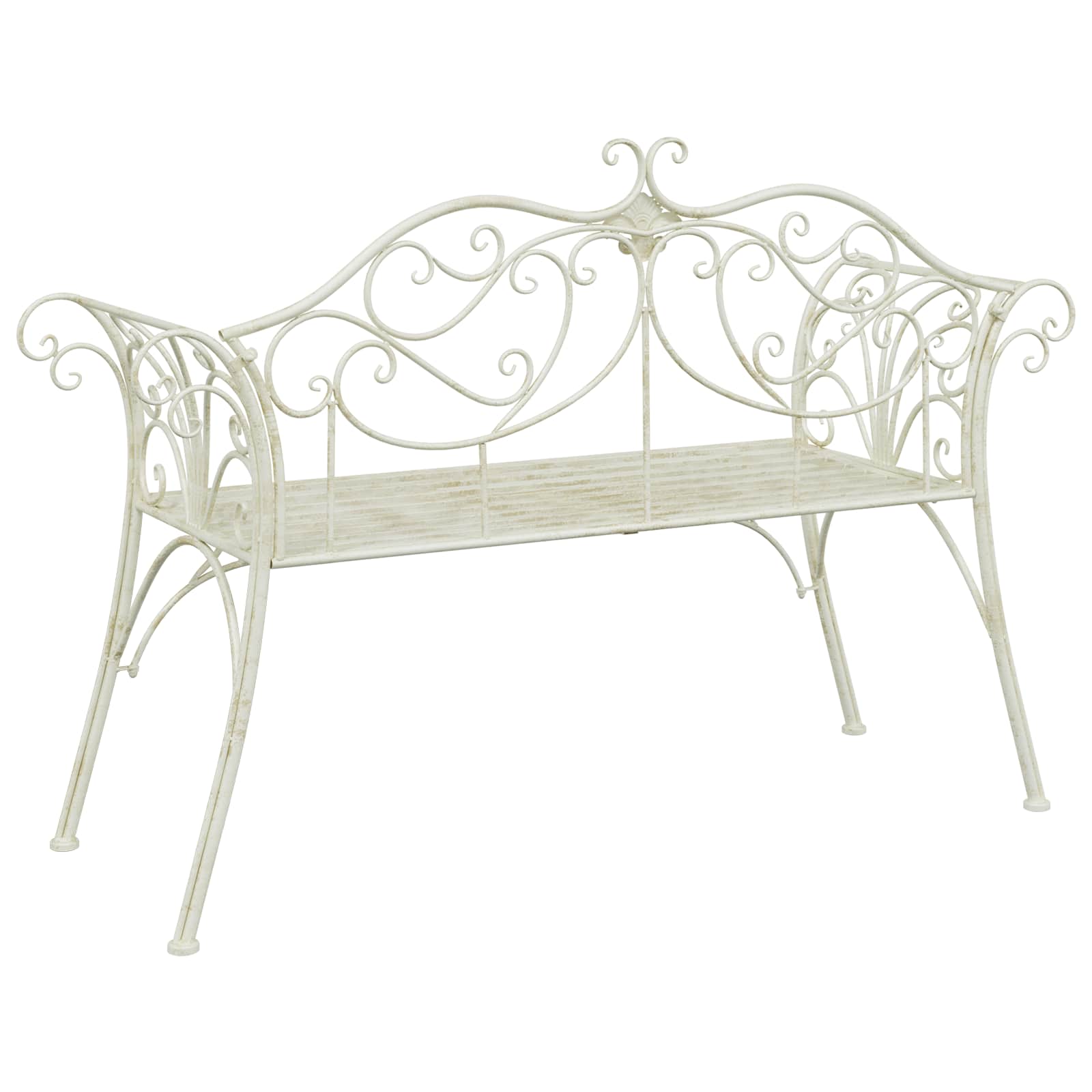 vidaXL Ławka ogrodowa 2-Liczba miejsc 130 x 47 x 90 cm Stal