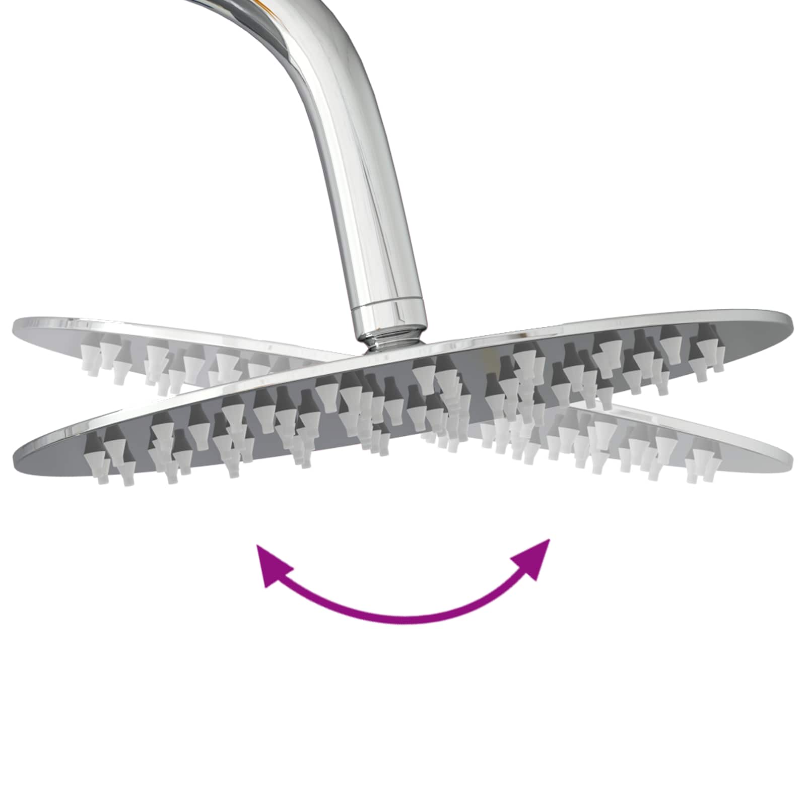 vidaXL Zestaw systemu prysznicowego z termostatem chromowany