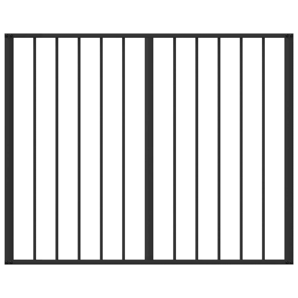 vidaXL Bramka dla psa 6 pcs Czarny 100 x 80 cm Stal Galwanizowana