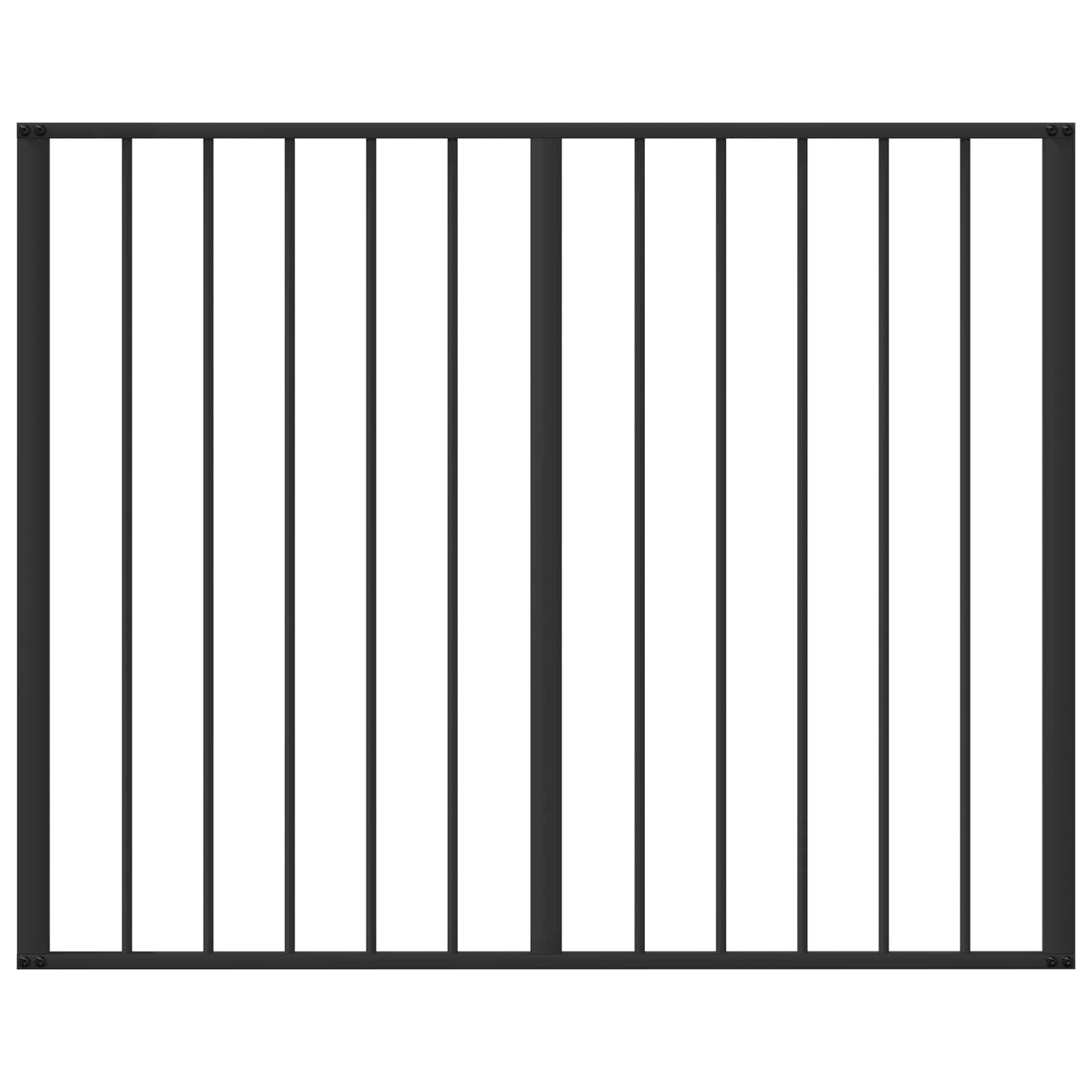 vidaXL Bramka dla psa 8 pcs Czarny 100 x 80 cm Stal Galwanizowana
