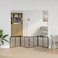 vidaXL Bramka dla psa 4 szt. Czarny 100 x 60 cm Stal ocynkowana