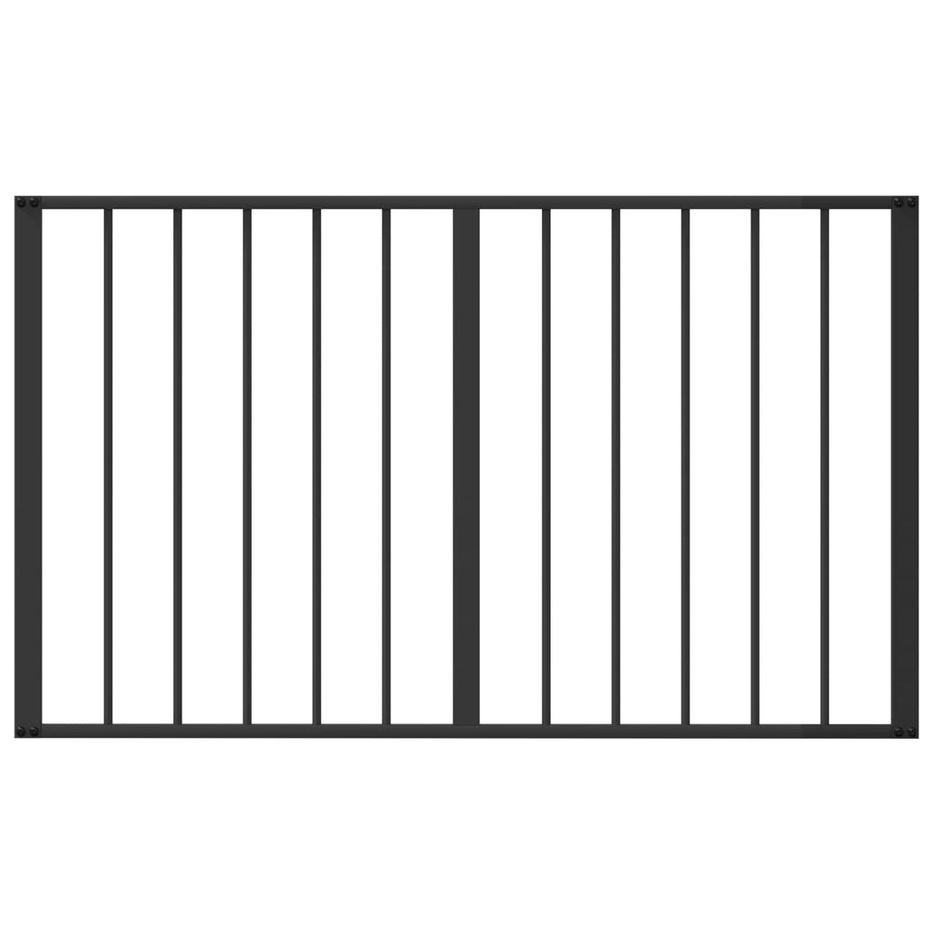 vidaXL Bramka dla psa 6 pcs Czarny 100 x 60 cm Stal Galwanizowana