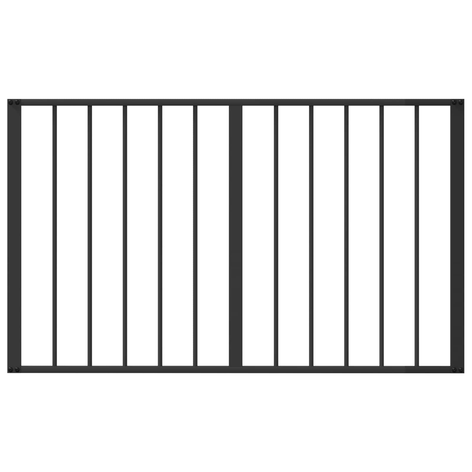 vidaXL Bramka dla psa 6 pcs Czarny 100 x 60 cm Stal Galwanizowana