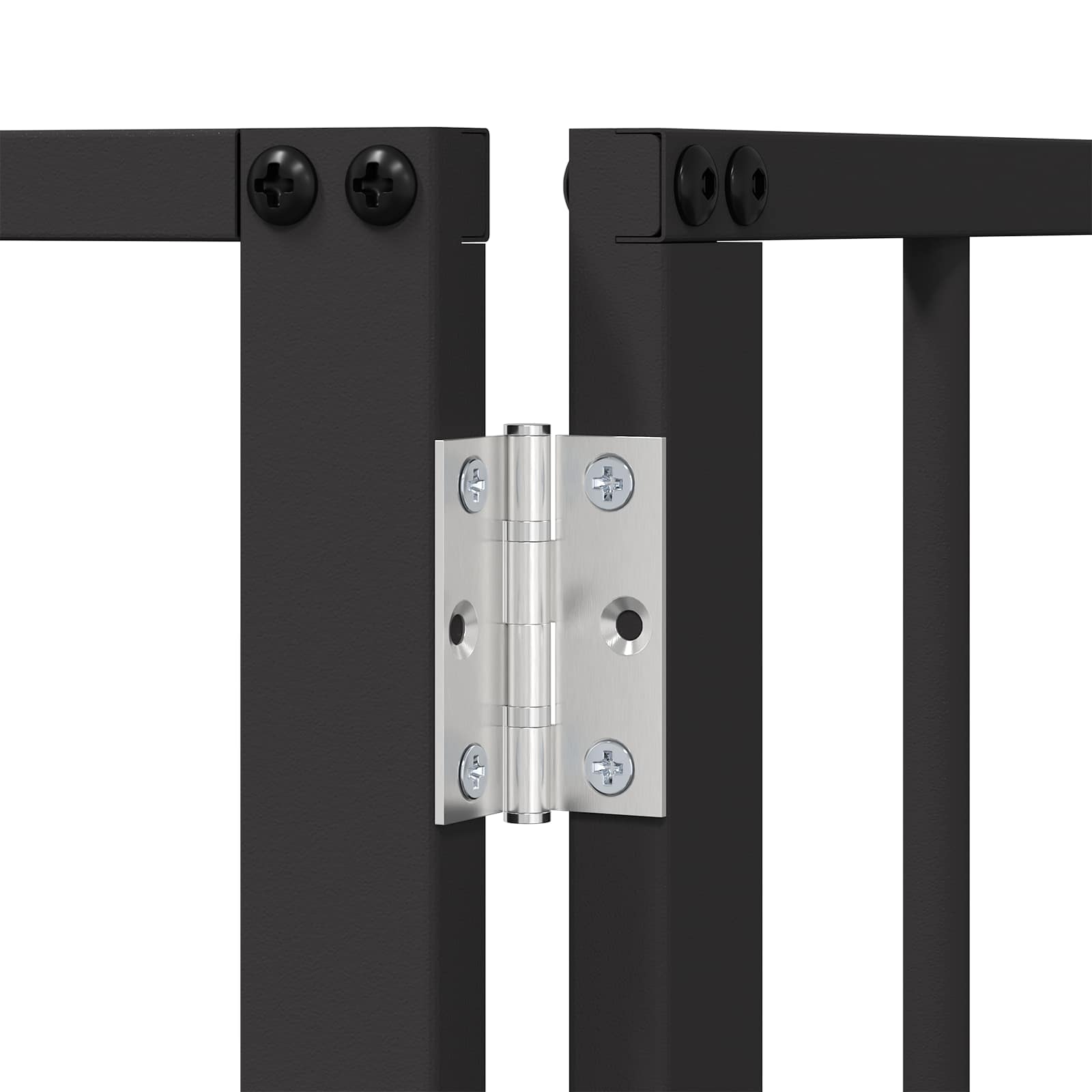 vidaXL Bramka dla psa 6 pcs Czarny 80 x 100 cm Stal Galwanizowana
