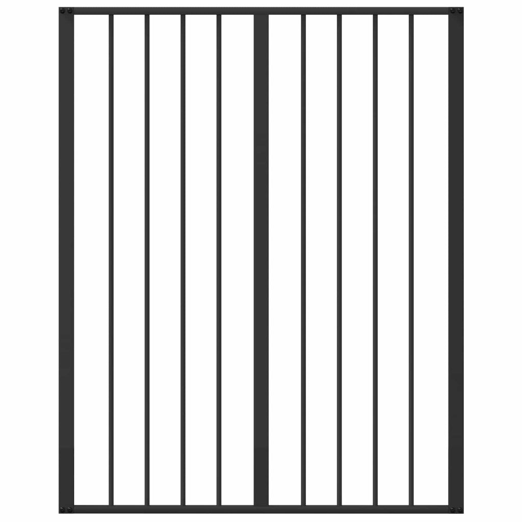 vidaXL Bramka dla psa 6 pcs Czarny 80 x 100 cm Stal Galwanizowana