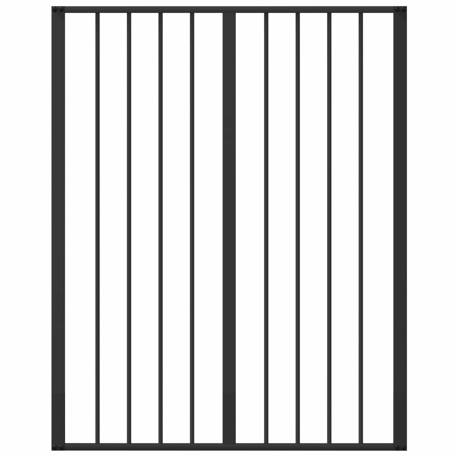 vidaXL Bramka dla psa 6 pcs Czarny 80 x 100 cm Stal Galwanizowana
