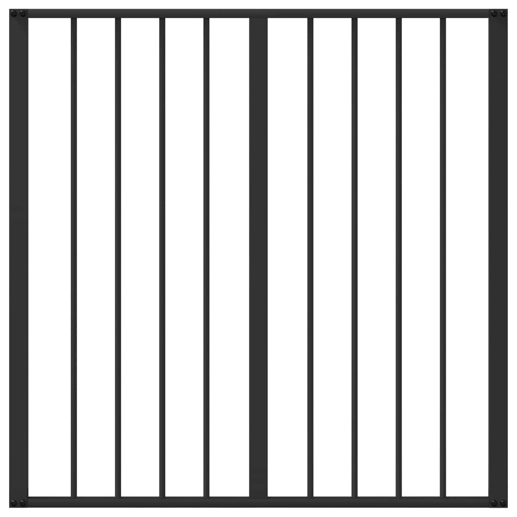 vidaXL Bramka dla psa 6 pcs Czarny 80 x 80 cm Stal Galwanizowana