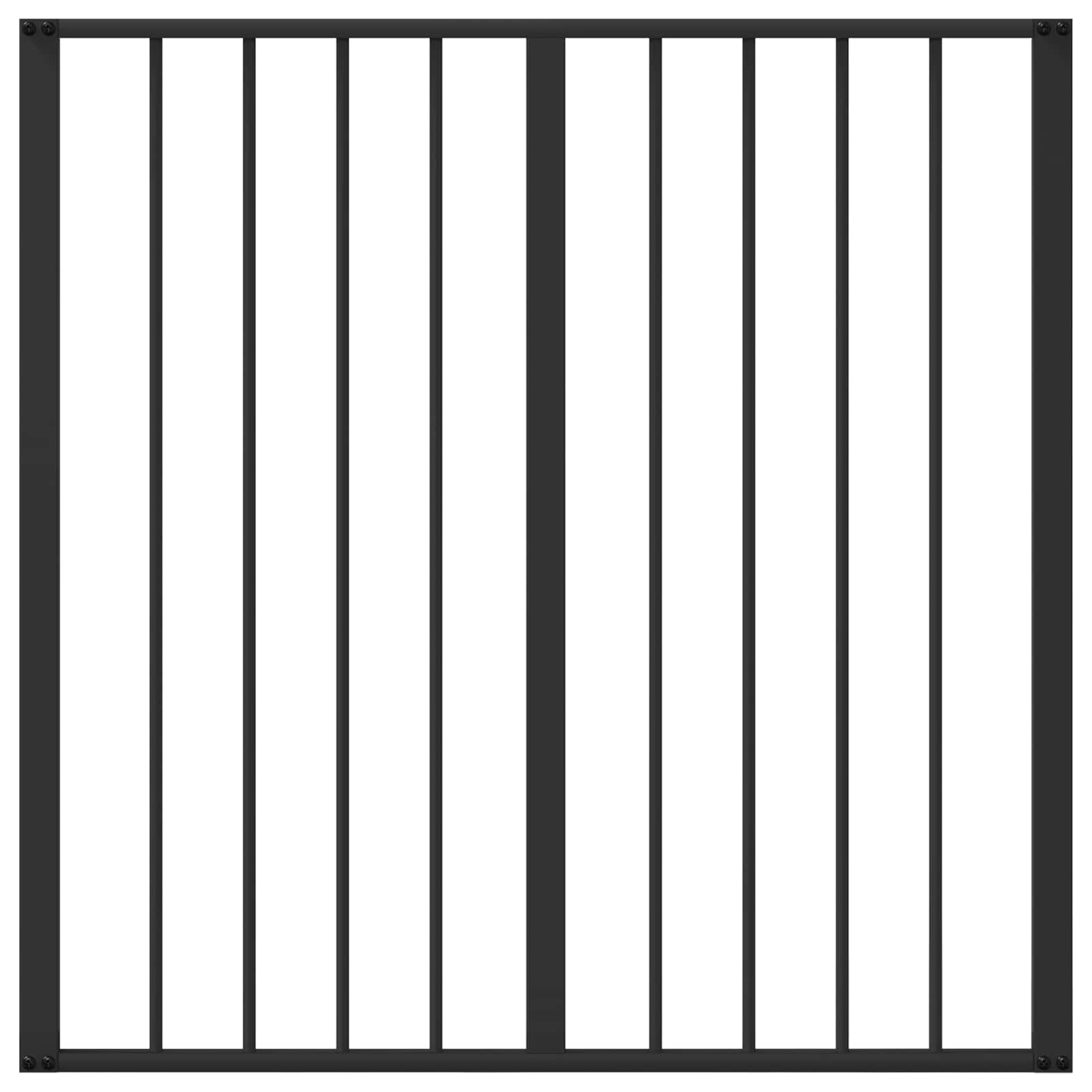 vidaXL Bramka dla psa 8 pcs Czarny 80 x 80 cm Stal Galwanizowana