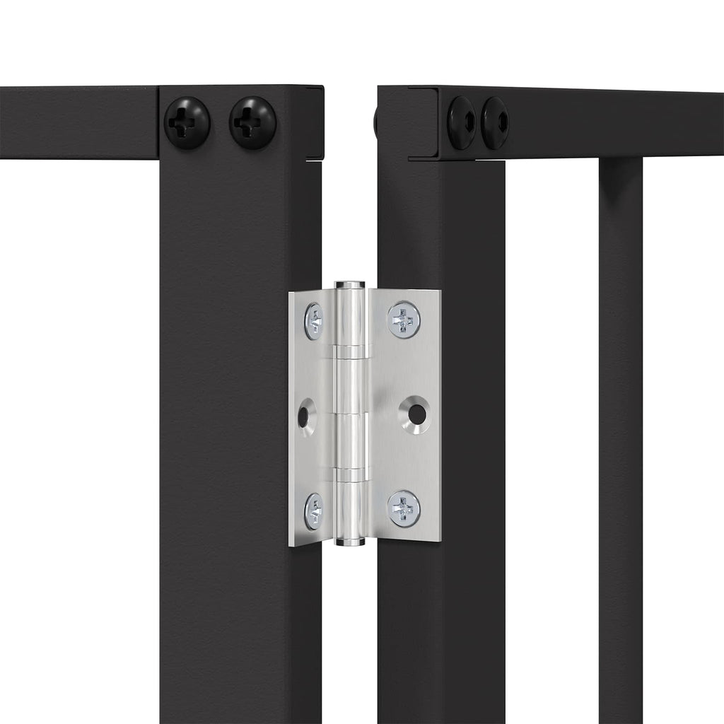 vidaXL Bramka dla psa 8 pcs Czarny 80 x 60 cm Stal Galwanizowana