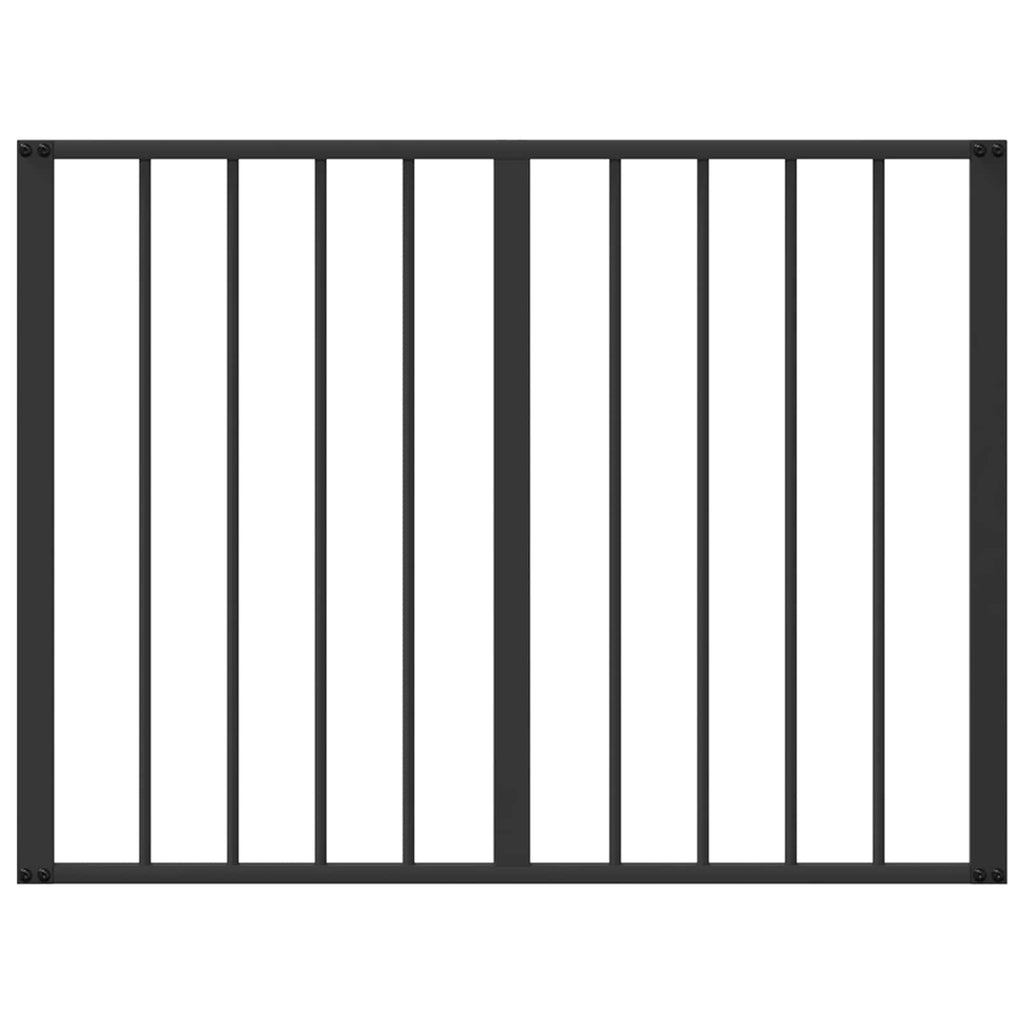 vidaXL Bramka dla psa 8 pcs Czarny 80 x 60 cm Stal Galwanizowana