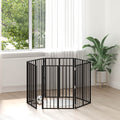 vidaXL Bramka dla psa 6 pcs Czarny 60 x 80 cm Stal Galwanizowana