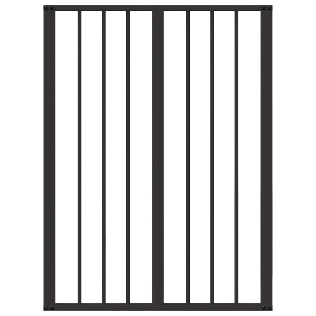 vidaXL Bramka dla psa 6 pcs Czarny 60 x 80 cm Stal Galwanizowana