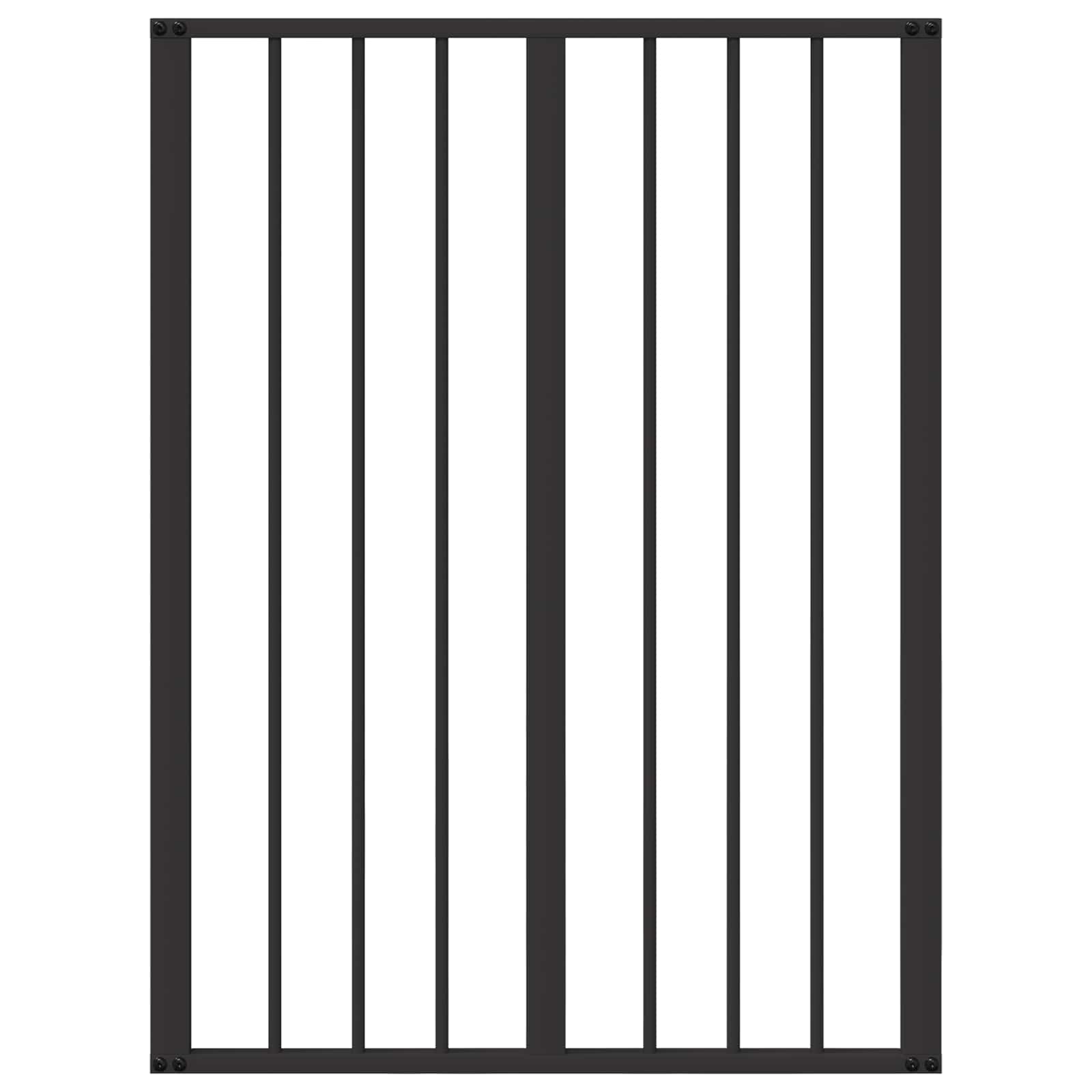 vidaXL Bramka dla psa 6 pcs Czarny 60 x 80 cm Stal Galwanizowana